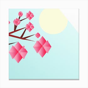 Cherry Blossom Origami Canvas Print