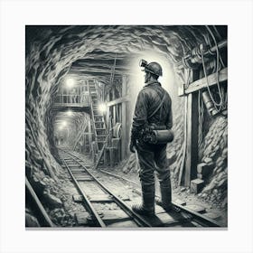 Pencil Mining 1 Canvas Print