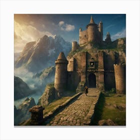 Castle In The Mountains 1 Canvas Print