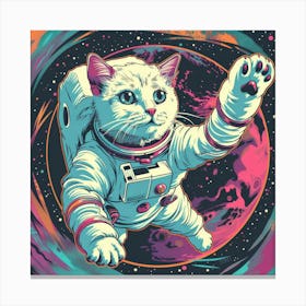 Cat In Space 8 Canvas Print