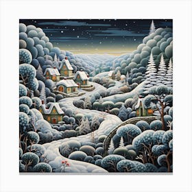 Woven Christmas Symphony Canvas Print
