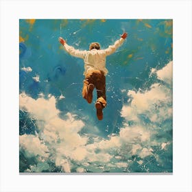 'Jumping Into The Clouds' Canvas Print