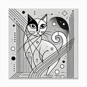 Coalshadow City Cat Canvas Print