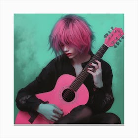 Pink Haired Girl Canvas Print