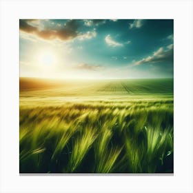 Under a Wide Sky, the Golden Abundance of Nature's Bounty Blankets the Earth in a Tapestry of Tranquil Beauty, Inviting Us to Pause, Reflect, and Be Grateful for the Simple Abundance Surrounding Us Canvas Print