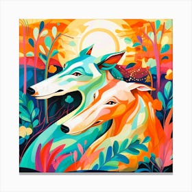 Greyhounds Canvas Print