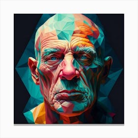 Geometric Portrait Of A Man Canvas Print