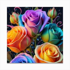 Magical Organic Roses 1 Canvas Print