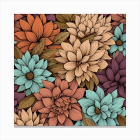 Dahlias 1 Canvas Print