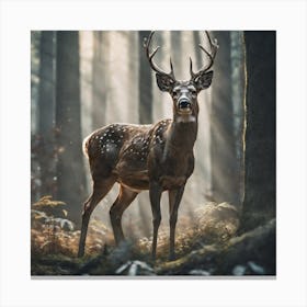 Deer In The Forest 193 Canvas Print