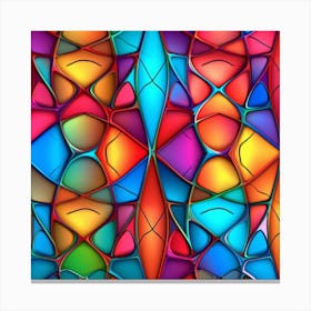 Abstract Stained Glass Pattern Canvas Print