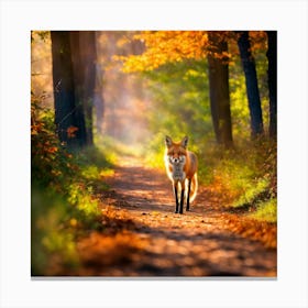 Fox In The Forest 1 Canvas Print