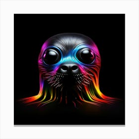 Neon Seal Canvas Print