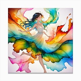 Colorful Girl Canvas Print