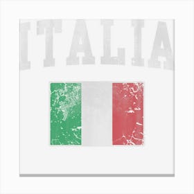 Vintage Italia Italian Flag Italy Men Women Canvas Print