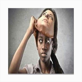 Woman'S Head Canvas Print