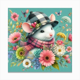 Mouse In A Hat 3 Canvas Print