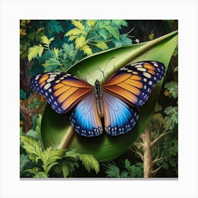 Butterfly In The Forest Canvas Print