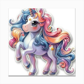 Unicorn Sticker 170 Canvas Print