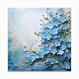 Forget Me Not Painting Canvas Print