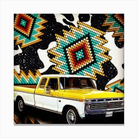 Yellow ford pickup Canvas Print