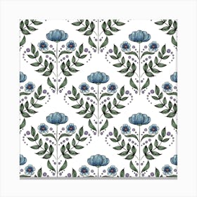 Flower Seamless Pattern Victorian Canvas Print