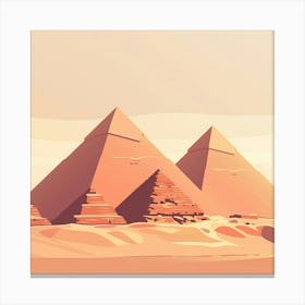 A Pyramids Of Giza Minimal Illustration 1719955350 4 Canvas Print