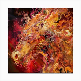 Abstract Horse Painting Canvas Print