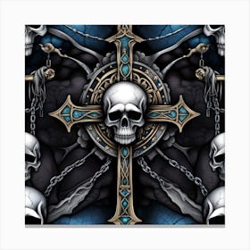 Skulls And Chains 1 Canvas Print