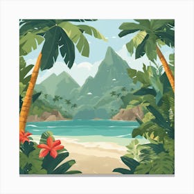 Tropical Landscape Canvas Print