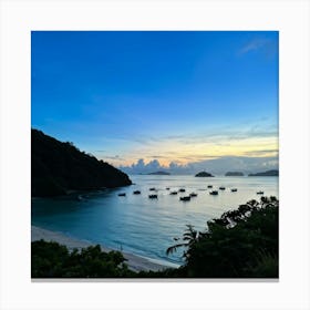 Ocean Cape Holiday Siam Beautiful Shore Point Paradise Turquoise Peaceful Sunset Grass M (24) Canvas Print