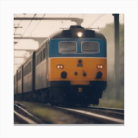 Train On The Tracks 10 Canvas Print