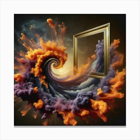 Frame With Smoke Canvas Print