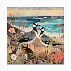 Bird In Nature Lapwing 2 Canvas Print