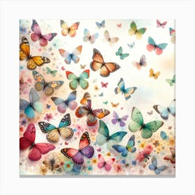 Butterflies In The Sky Canvas Print