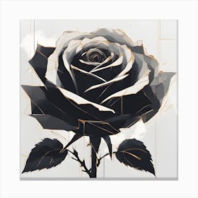 Black Rose 2 1 Canvas Print