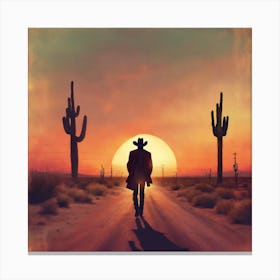 The Gram Parsons Saga - The Walk Out Of Joshua Tree From Room 8. Canvas Print