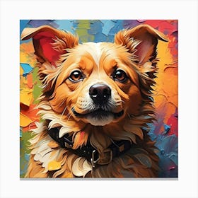 Portrait Of A Dog 3 Canvas Print