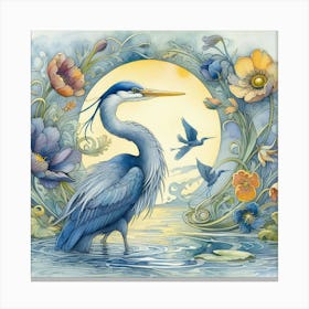 Blue Heron 3 Canvas Print