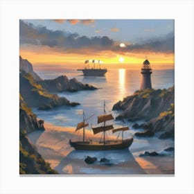 Landscape Painting Hd Hyperrealistic 1 Canvas Print