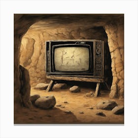 Caveman TV  Canvas Print