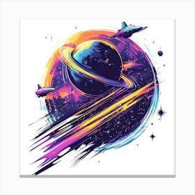 Space Galaxy Tee.Generated AI. Wall Art Print Canvas Print