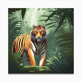 Tiger In The Jungle 6 Canvas Print