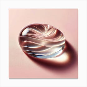 Pearl On A Pink Surface Canvas Print