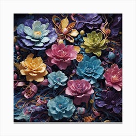 Flowers Of The World Canvas Print