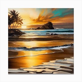 Sunset On The Beach 777 Canvas Print