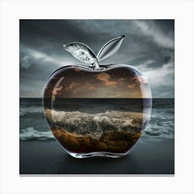 Apple On The Beach 1 Canvas Print