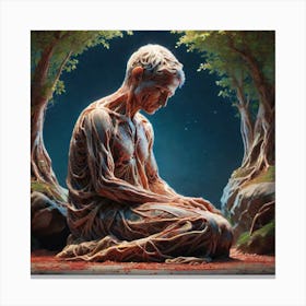 Man In The Woods 7 Canvas Print