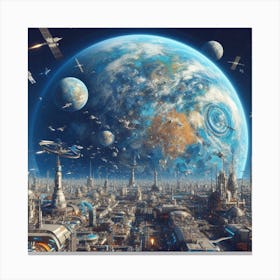 Space City 18 Canvas Print
