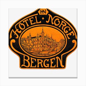 Hotel Norge Bergen Canvas Print